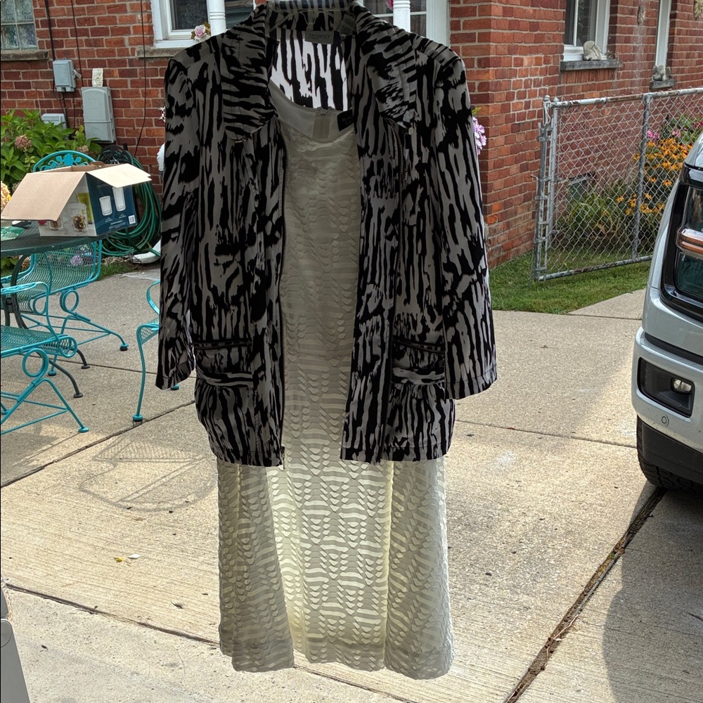Black Label Black and White Dress